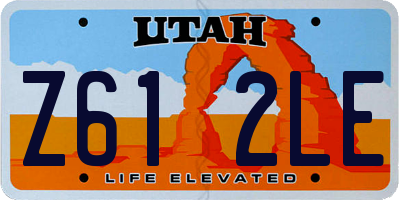 UT license plate Z612LE
