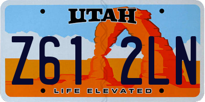 UT license plate Z612LN
