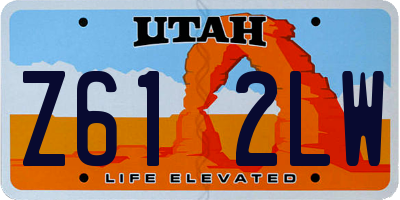 UT license plate Z612LW