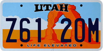 UT license plate Z612OM
