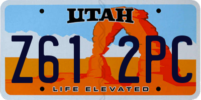 UT license plate Z612PC