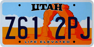 UT license plate Z612PJ