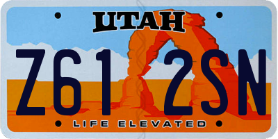 UT license plate Z612SN