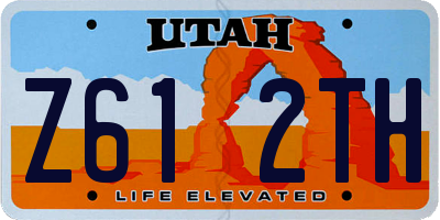 UT license plate Z612TH
