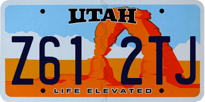 UT license plate Z612TJ