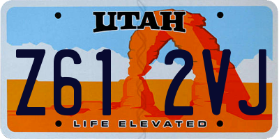 UT license plate Z612VJ