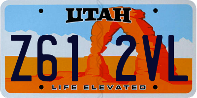 UT license plate Z612VL