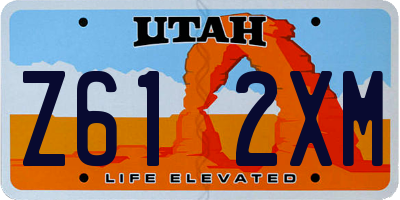 UT license plate Z612XM