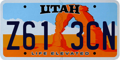 UT license plate Z613CN