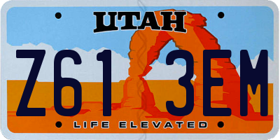 UT license plate Z613EM