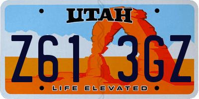 UT license plate Z613GZ