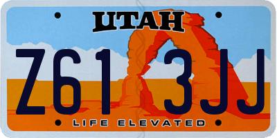 UT license plate Z613JJ