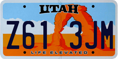UT license plate Z613JM