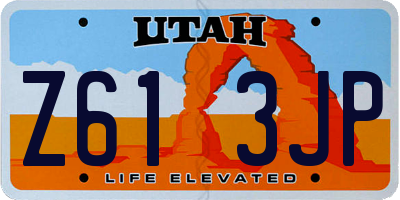 UT license plate Z613JP