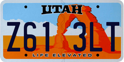 UT license plate Z613LT
