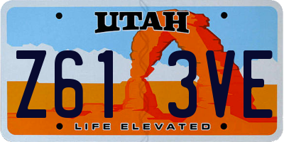 UT license plate Z613VE