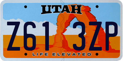 UT license plate Z613ZP