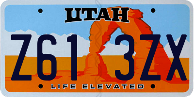 UT license plate Z613ZX
