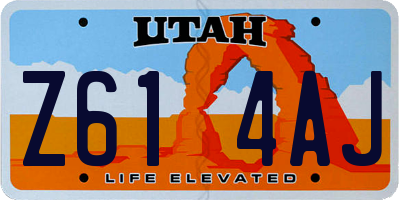 UT license plate Z614AJ