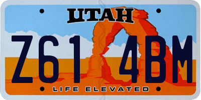 UT license plate Z614BM
