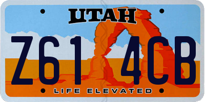 UT license plate Z614CB