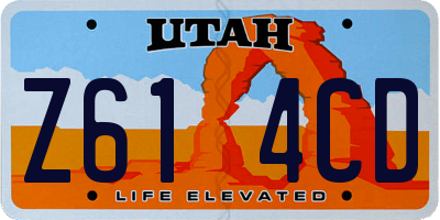 UT license plate Z614CD
