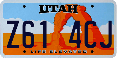 UT license plate Z614CJ
