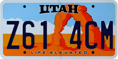 UT license plate Z614CM