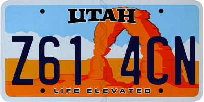 UT license plate Z614CN