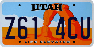 UT license plate Z614CU