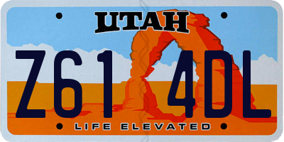UT license plate Z614DL