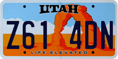 UT license plate Z614DN