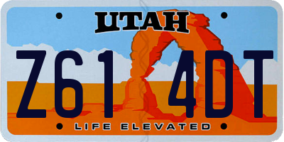 UT license plate Z614DT