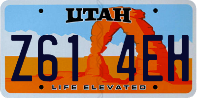 UT license plate Z614EH