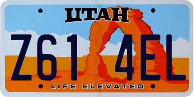 UT license plate Z614EL