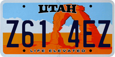 UT license plate Z614EZ