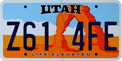 UT license plate Z614FE
