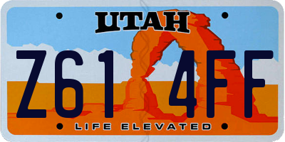 UT license plate Z614FF