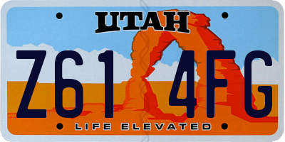 UT license plate Z614FG