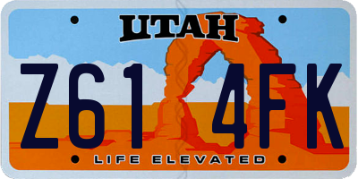 UT license plate Z614FK