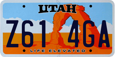 UT license plate Z614GA