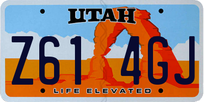 UT license plate Z614GJ