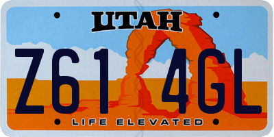 UT license plate Z614GL