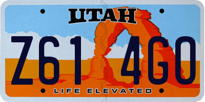 UT license plate Z614GO