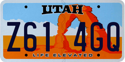 UT license plate Z614GQ