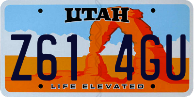 UT license plate Z614GU