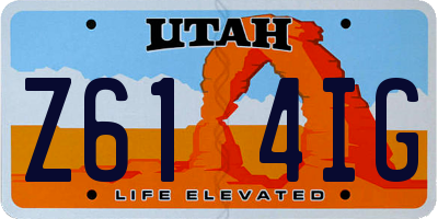 UT license plate Z614IG