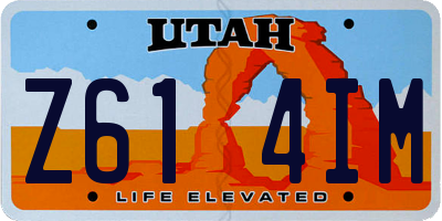 UT license plate Z614IM