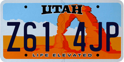 UT license plate Z614JP