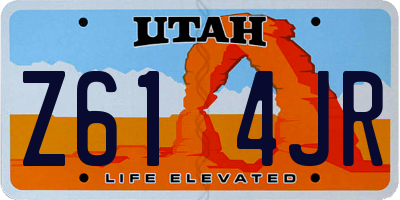 UT license plate Z614JR